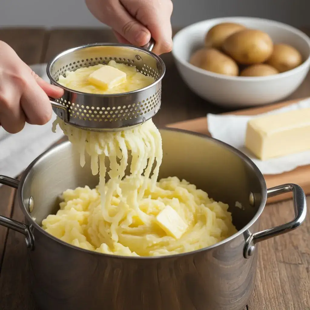 Fazendo o creme base para o Creme de Batata com Frango