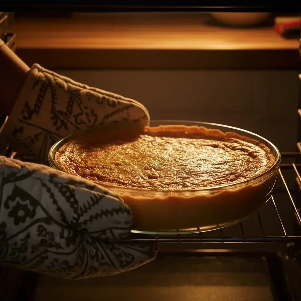 Torta Vegetariana de Liquidificador dourada e recém-saída do forno.