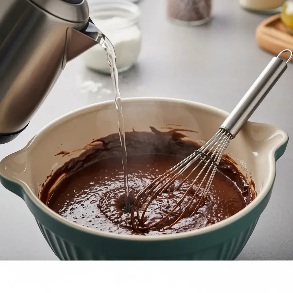 adicionando-agua-fervente-massa-bolo-nega-maluca