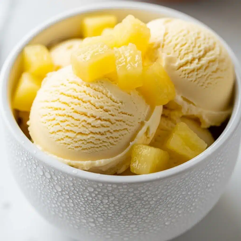 gelado de abacaxi diet servido