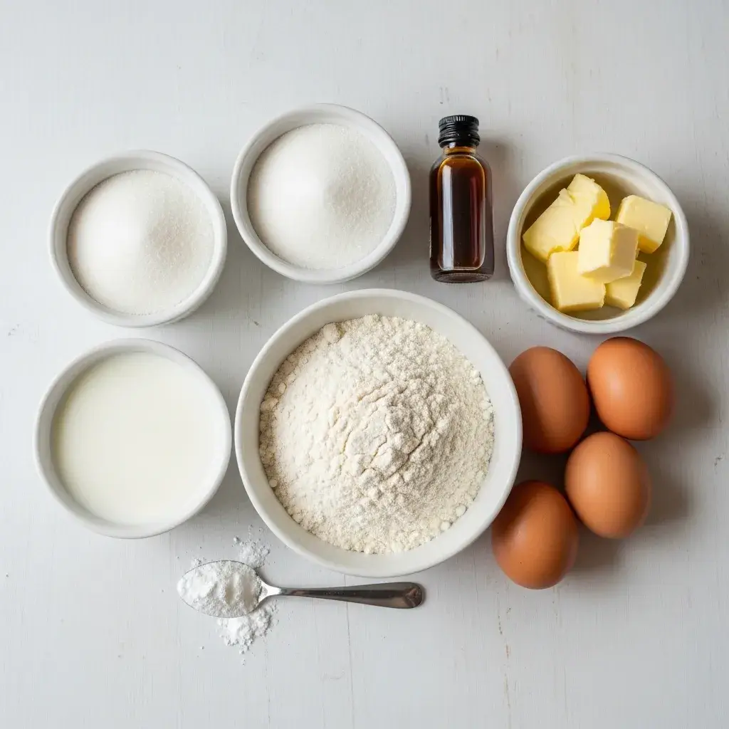 Ingredientes de qualidade para fazer bolo de aniversário.