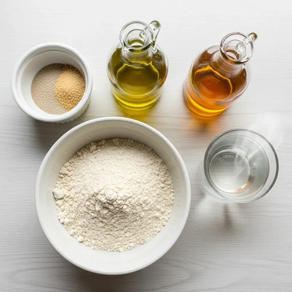 Ingredientes essenciais para o Pão Perfeito Sem Glúten.