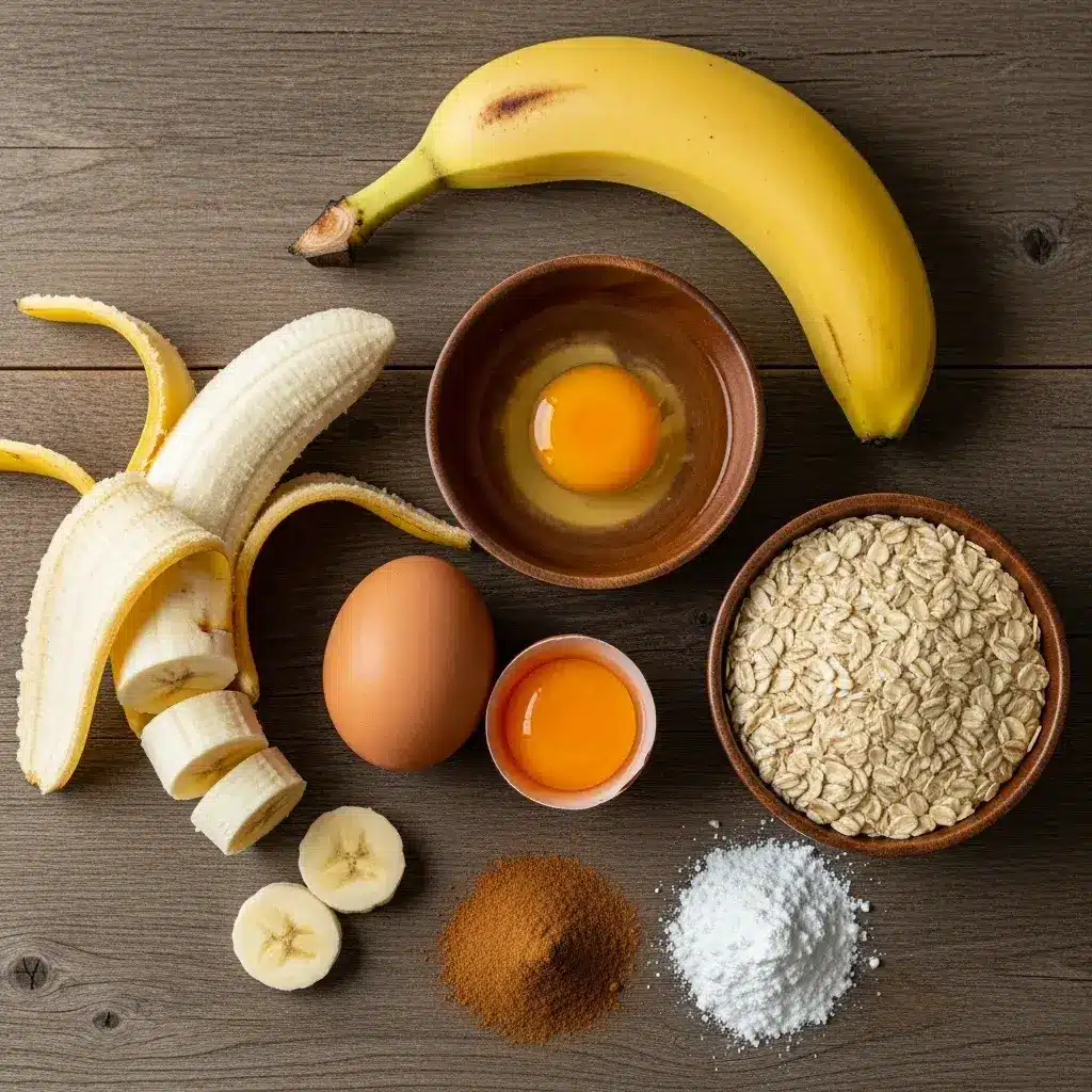 Ingredientes saudáveis para fazer panqueca de banana e aveia