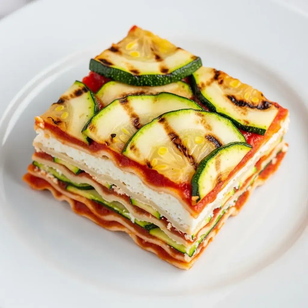 fatia de lasanha de abobrinha light low carb