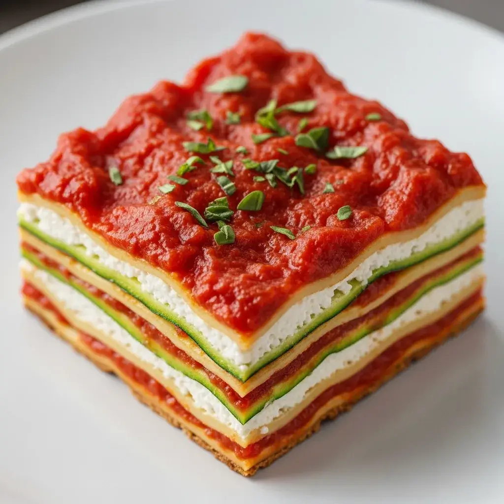 fatia perfeita de lasanha de abobrinha light low carb