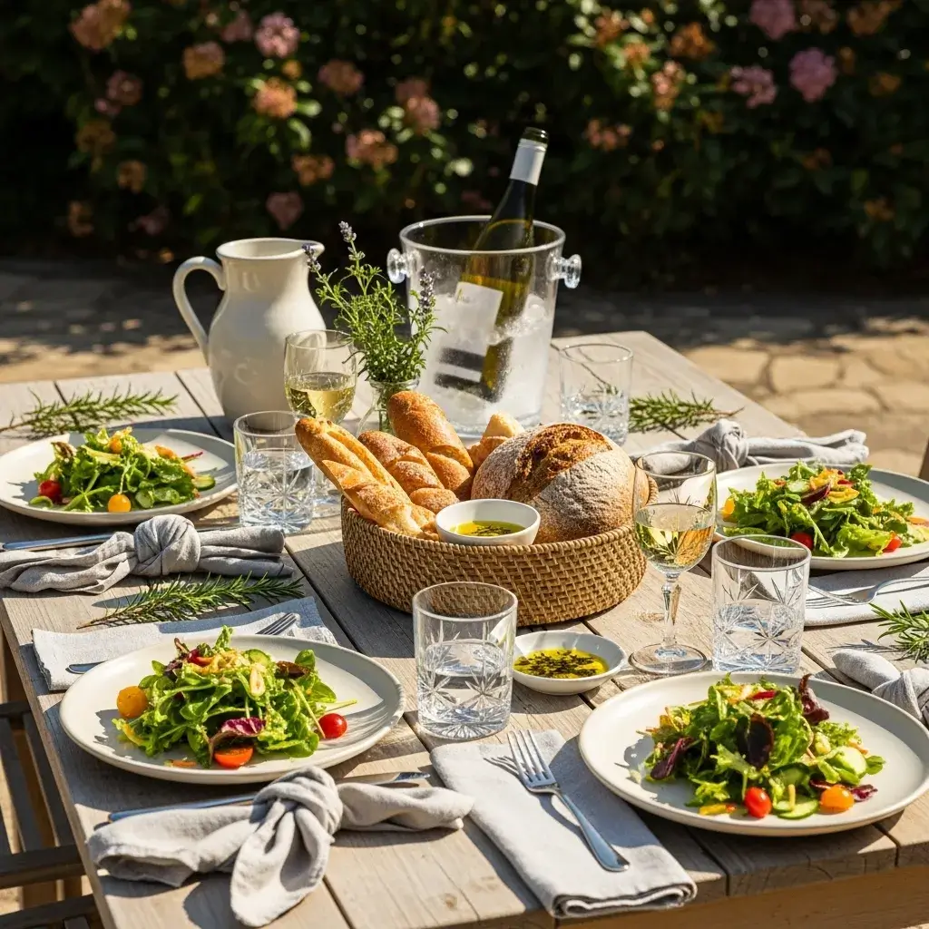 salada de feijão fradinho com bacalhau servida em prato individual