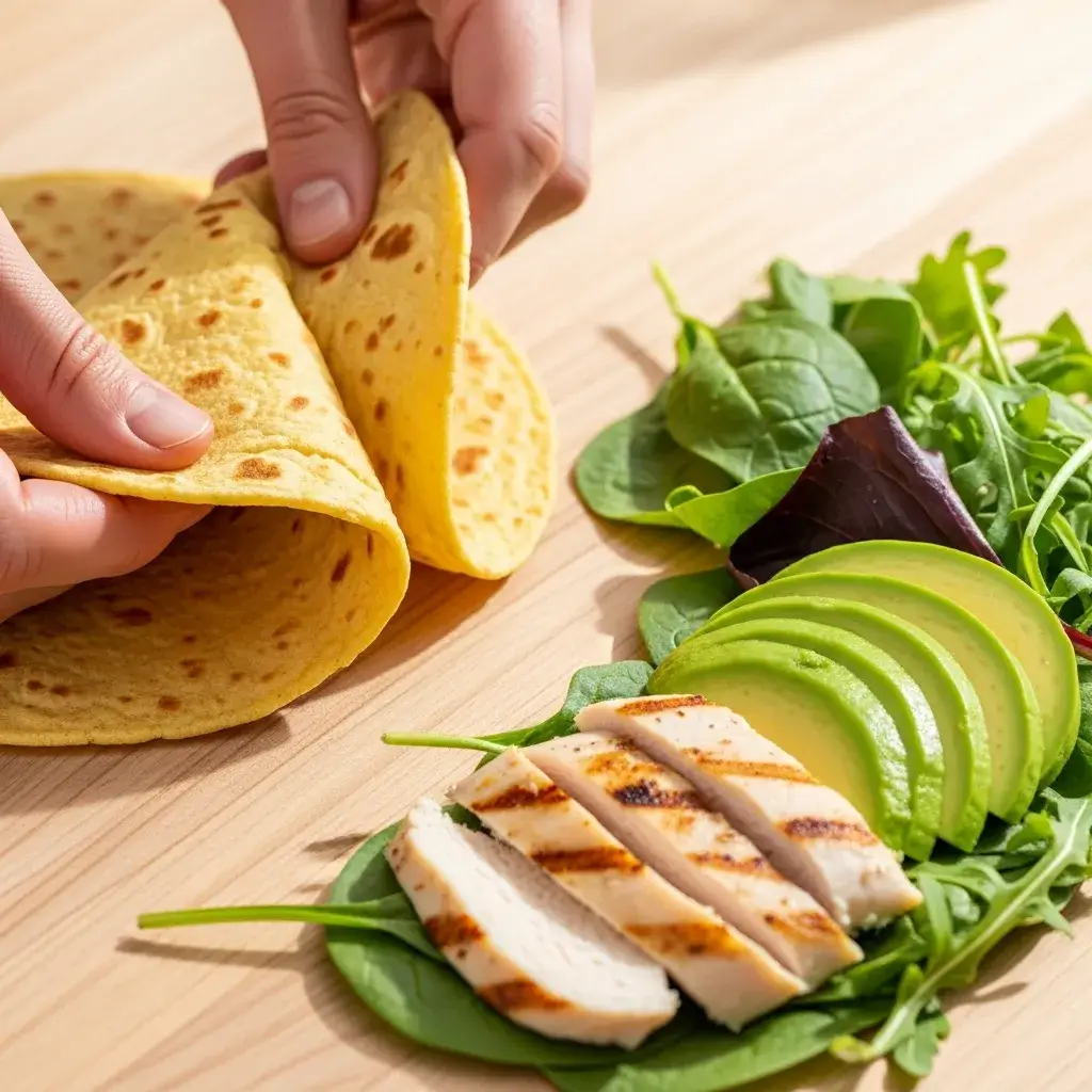 tortilha-farinha-amendoa-flexivel-dobrando