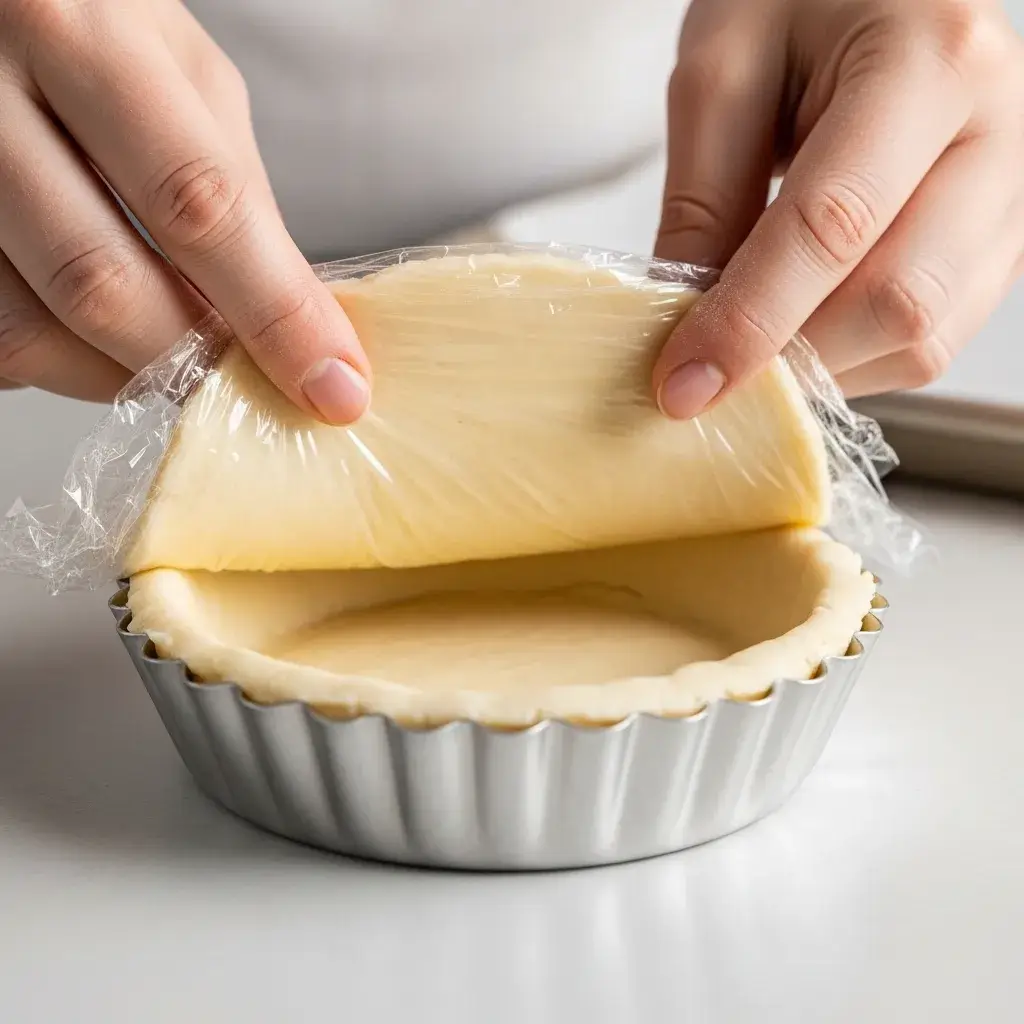 Forrando forminha com a massa de Empadinha Sem Glúten