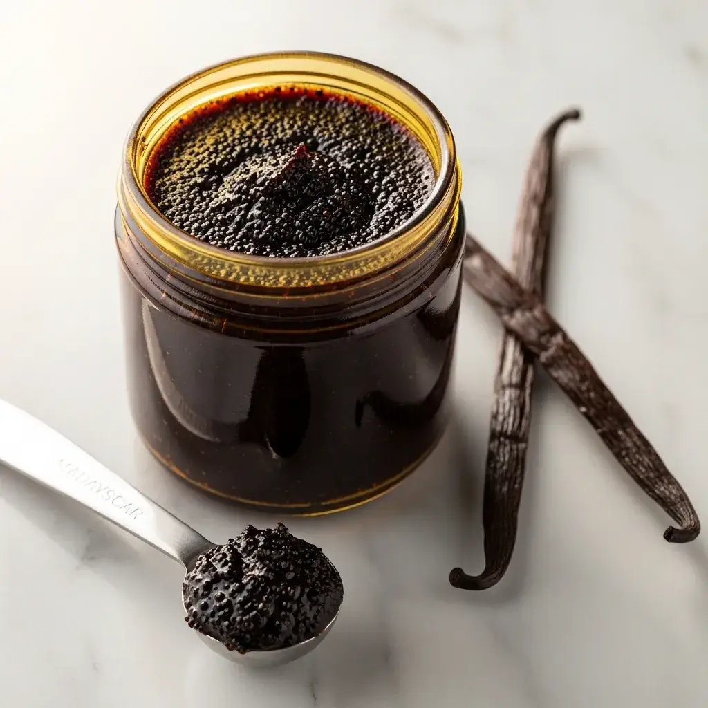 Pasta de Baunilha Caseira cremosa com sementes