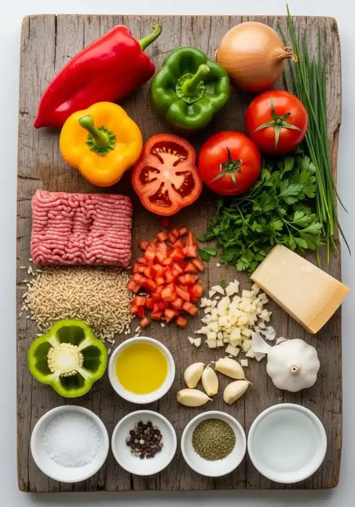 Pimentões recheados saudáveis