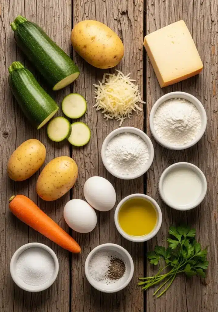 Muffins de Abobrinha, Batata, Cenoura e Queijo