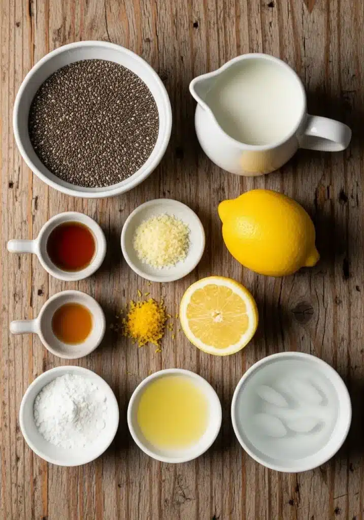 Pudim de chia com creme de limão delicioso