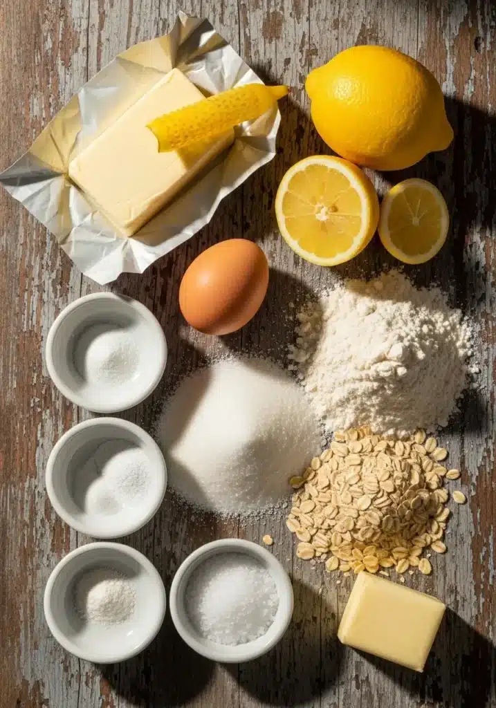 Biscoito de limão com aveia