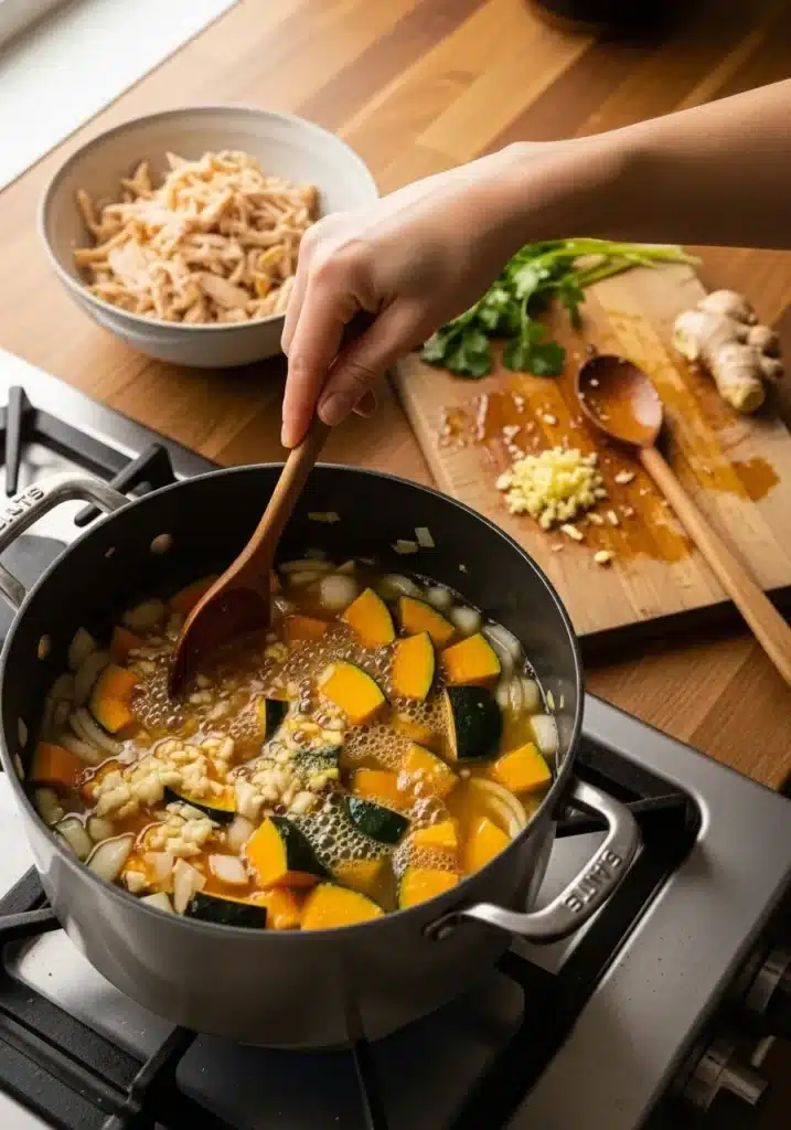 sopa de abóbora com frango para emagrecer
