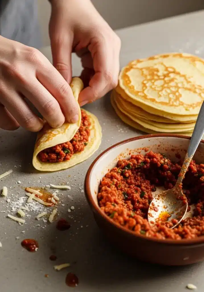 panqueca de carne moida