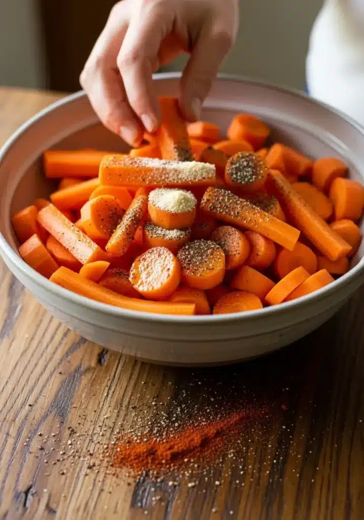 cenoura assada na air fryer simples