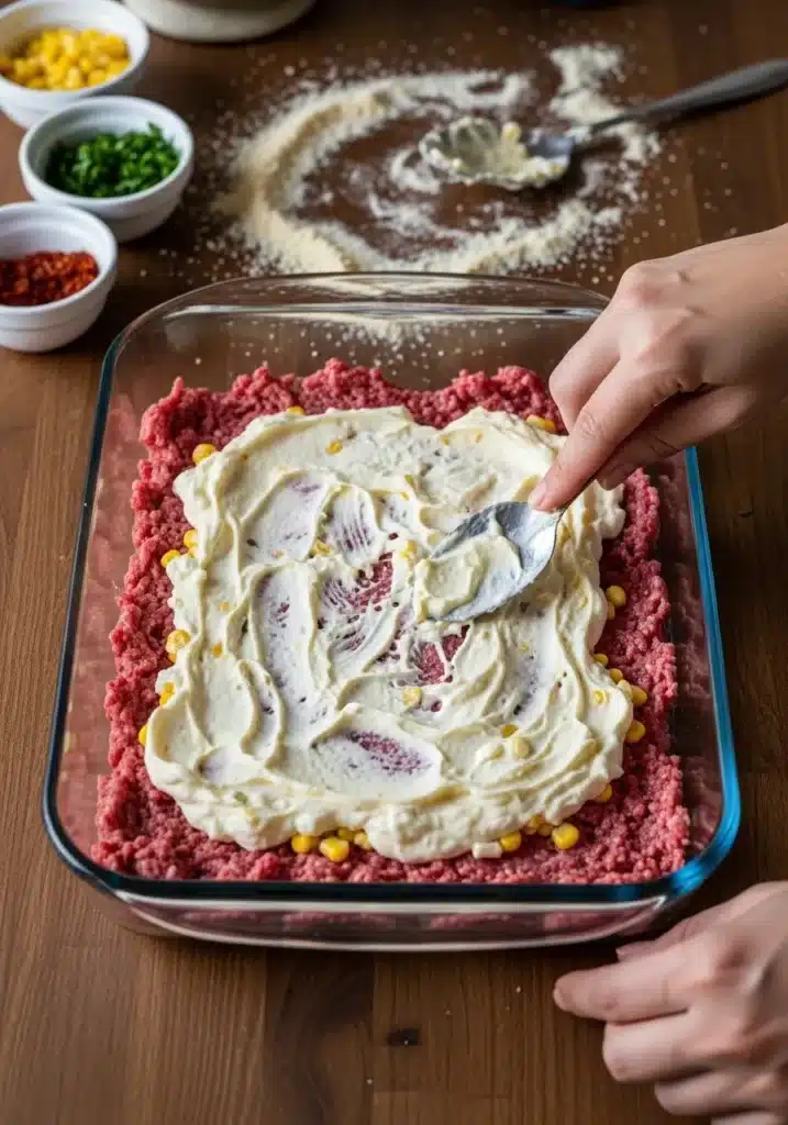 bolo de carne moida recheado