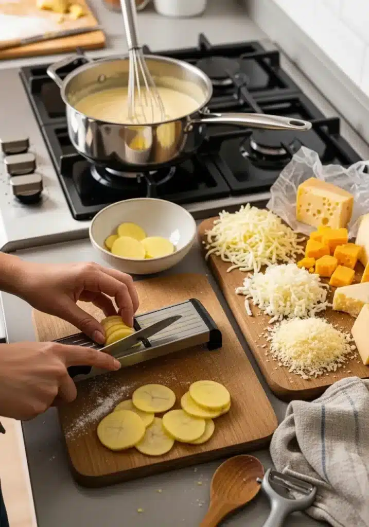 Receita de Batata gratinada com queijo