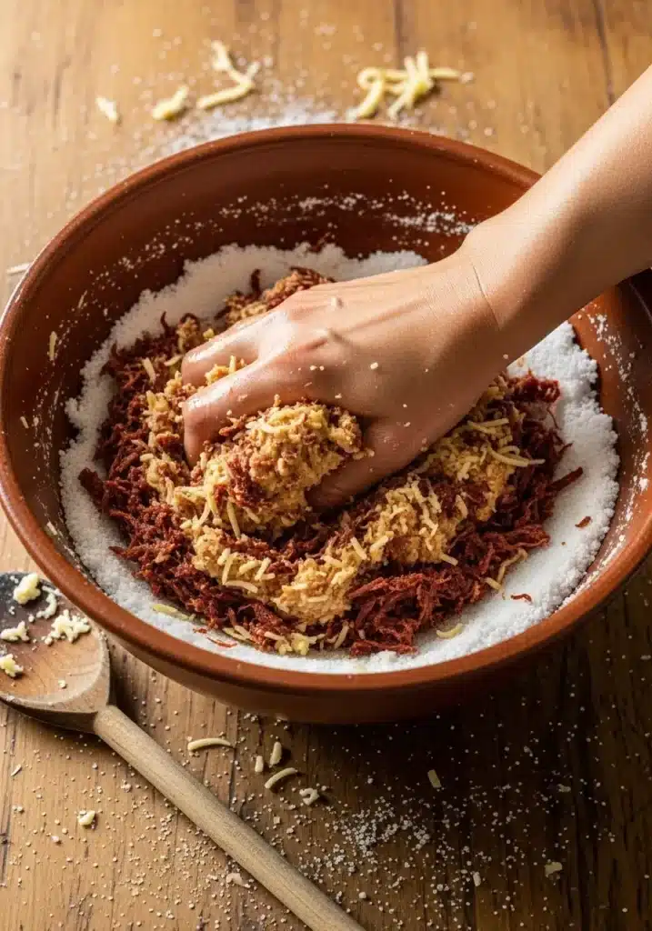 bolinho de tapioca com carne seca