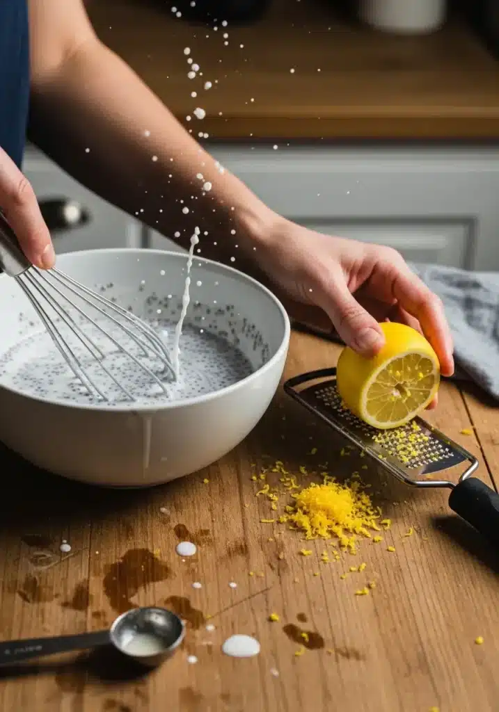 Pudim de chia com creme de limão delicioso