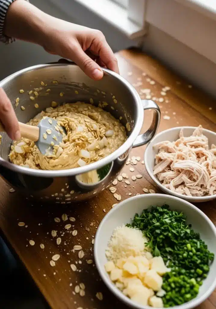 Receita de Muffin de frango com aveia