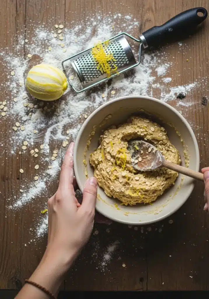 Biscoito de limão com aveia