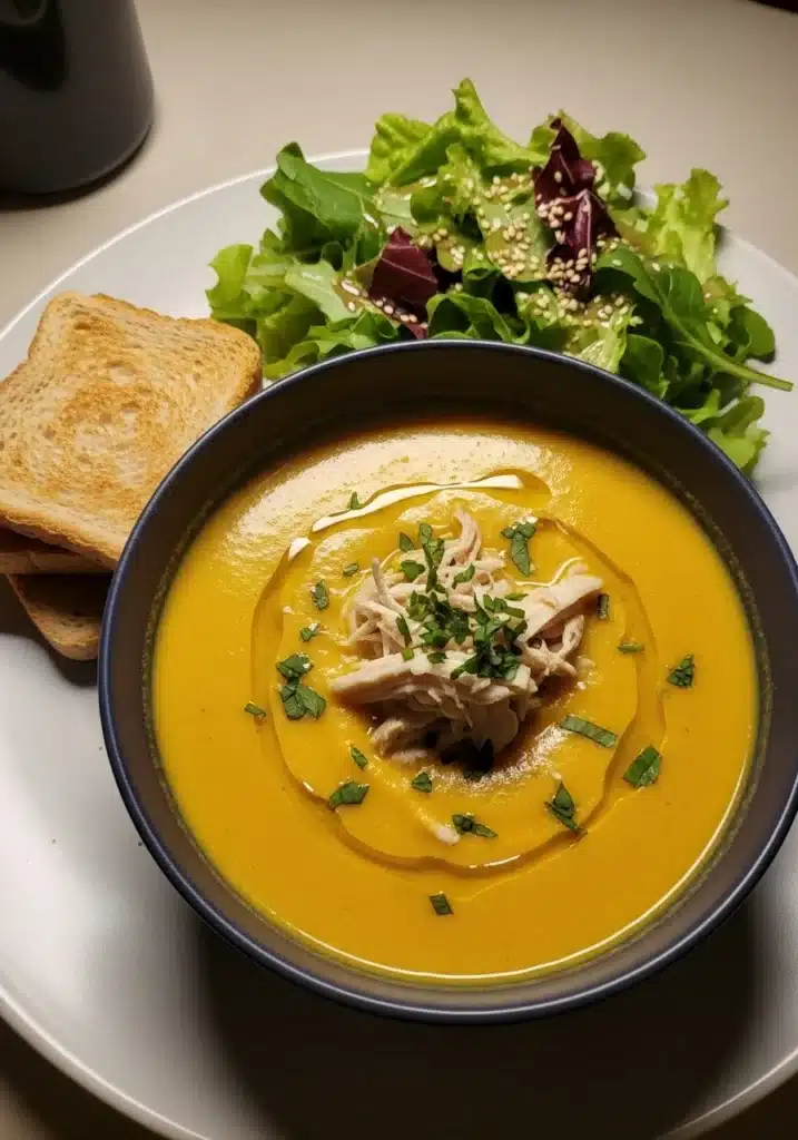 sopa de abóbora com frango para emagrecer