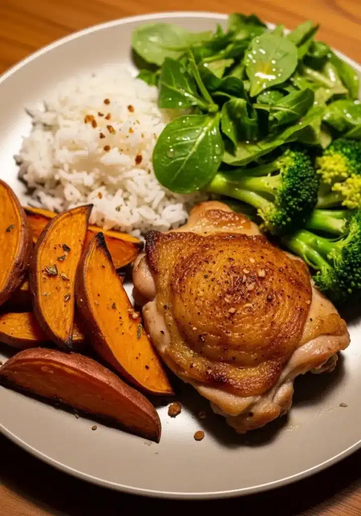 Frango Assado com Batata Doce