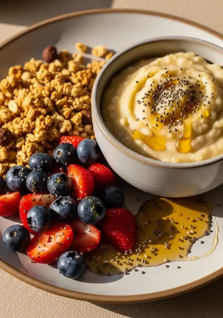 Purê de Banana com Pasta de Amendoim