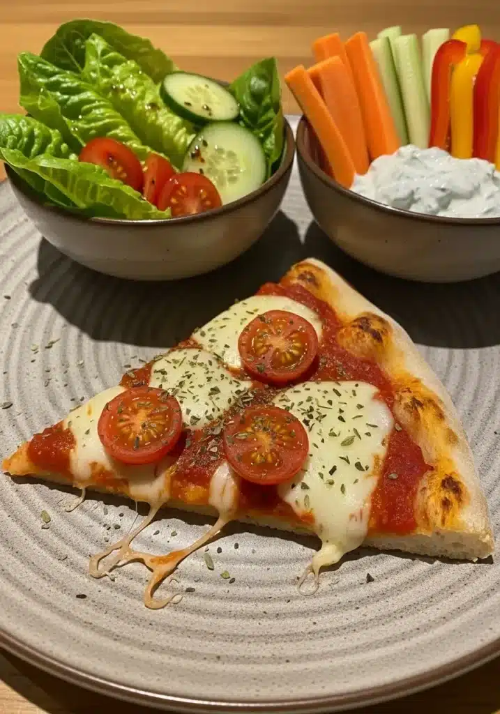 Pizza com massa de iogurte