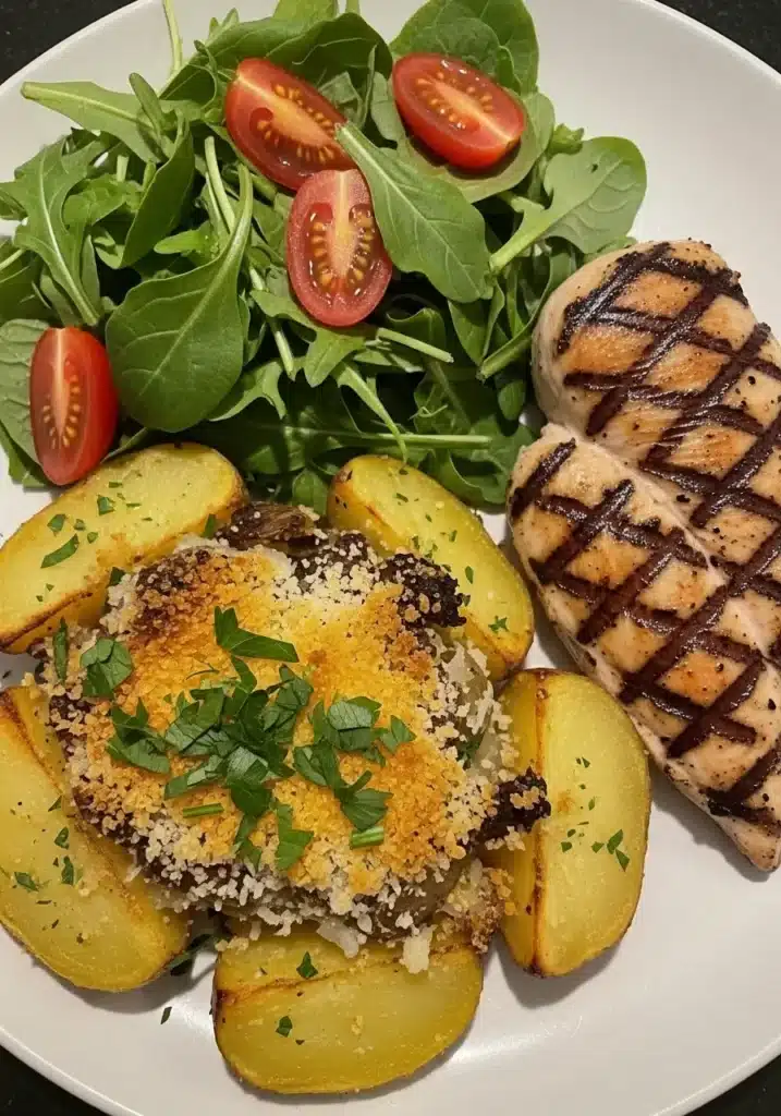 Batatas Smashed com Parmesão Crocante