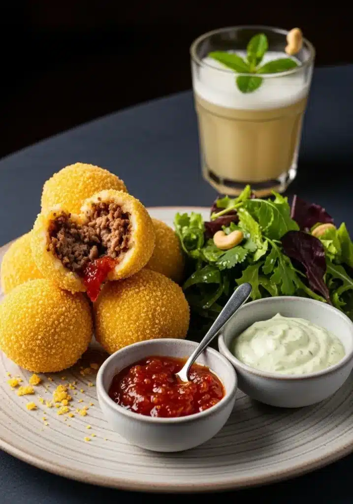 bolinho de tapioca com carne seca