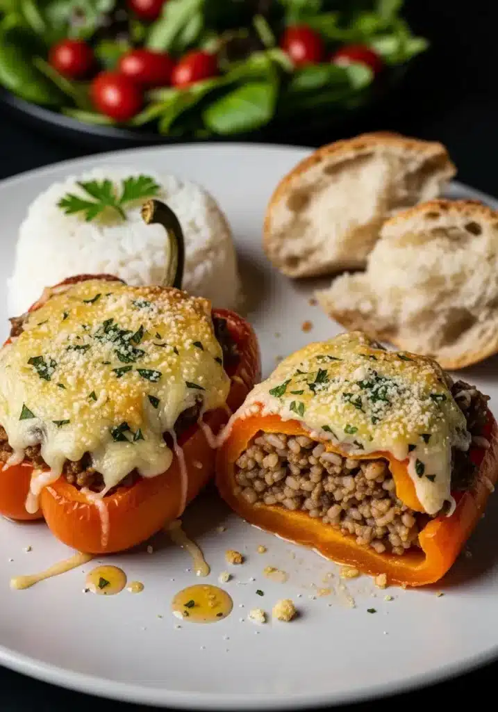 Pimentões recheados saudáveis