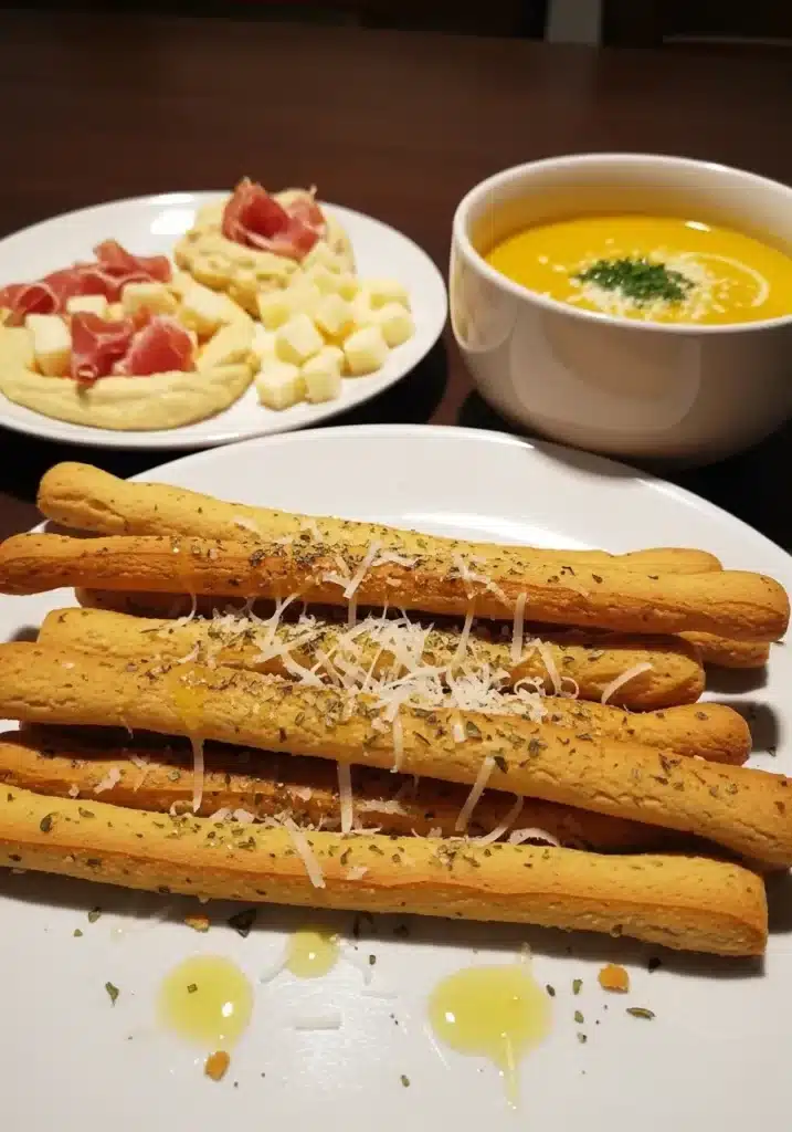 Grissine de orégano e queijo