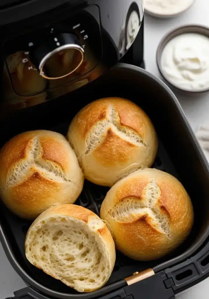 Pãozinho Saudável 3 ingredientes na airfryer