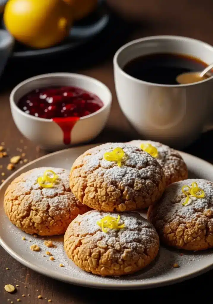 Biscoito de limão com aveia