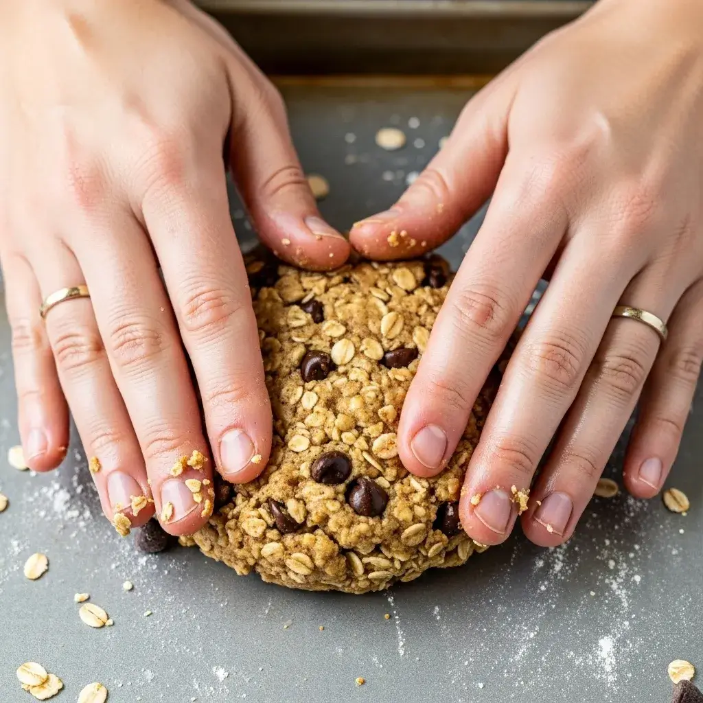 modelando-biscoitos-aveia-com-as-maos