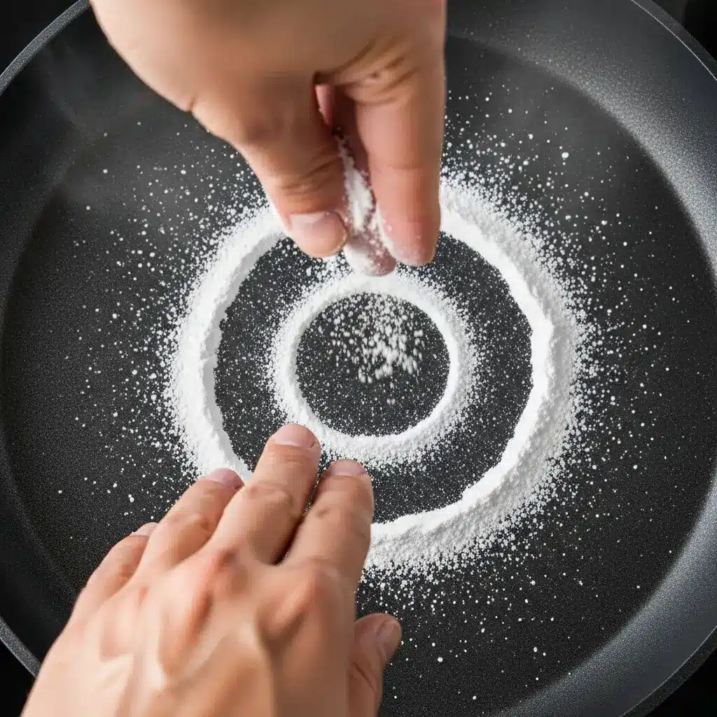 polvilhando-tapioca-frigideira-quente