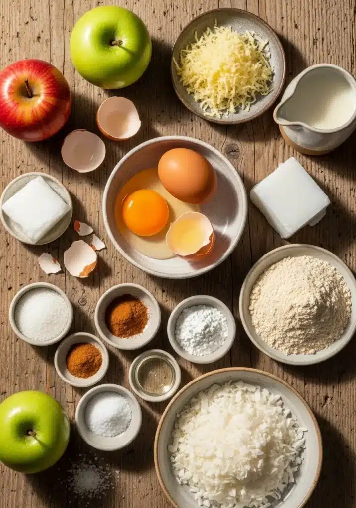 Bolinho de maçã com coco e canela zero açúcar