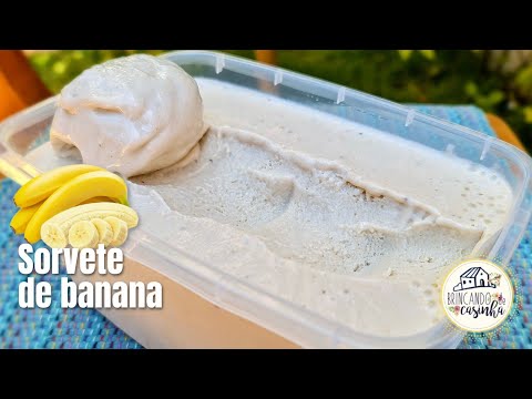 INCRÍVEL O SABOR DESTE SORVETE DE BANANA! | VOCÊ VAI AMAR! |  FÁCIL E RÁPIDO - Adriana Fernandino