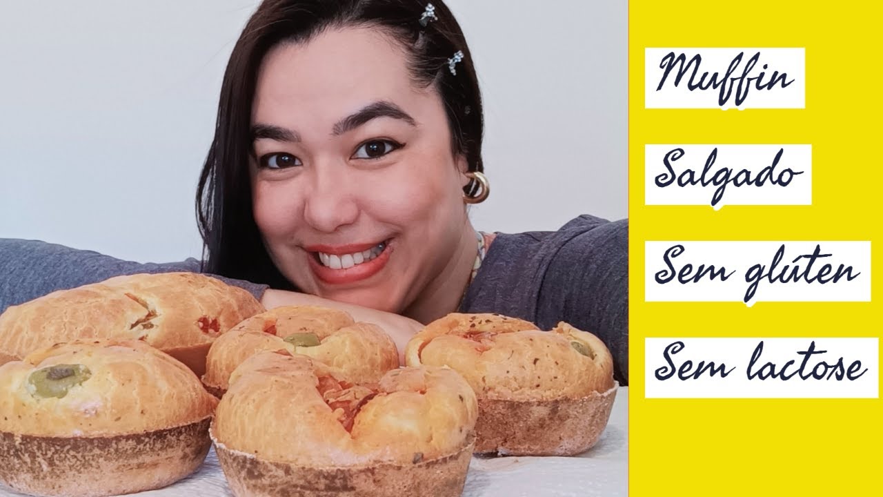 Muffin Salgado Sem Gluten -  E sem Lactose  - Fácil, Rápido e Gostoso!