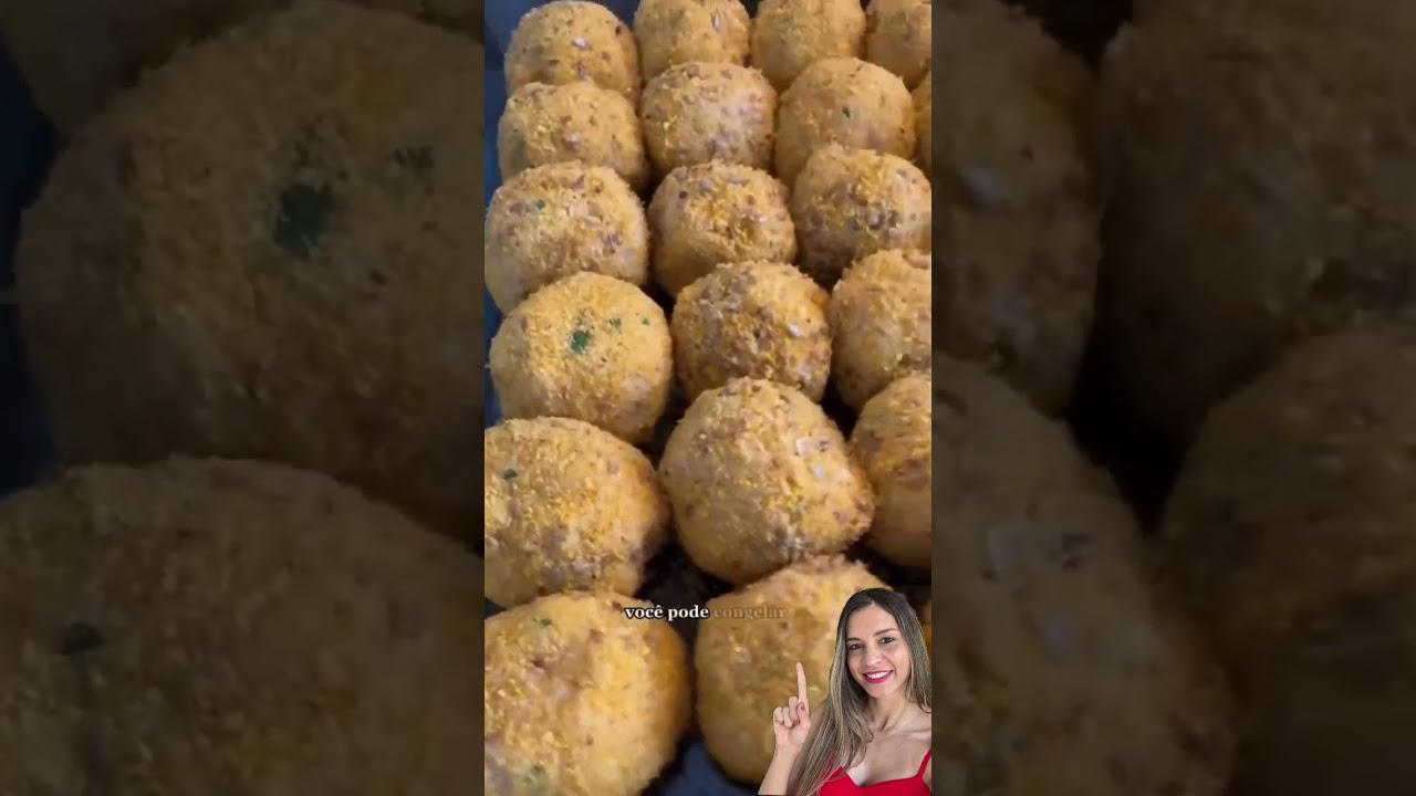 Bolinho saudável de batata e frango na airfryer #dicas #receitas #receitasfaceis