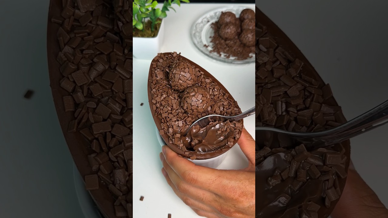 Ovo de colher de brigadeiro