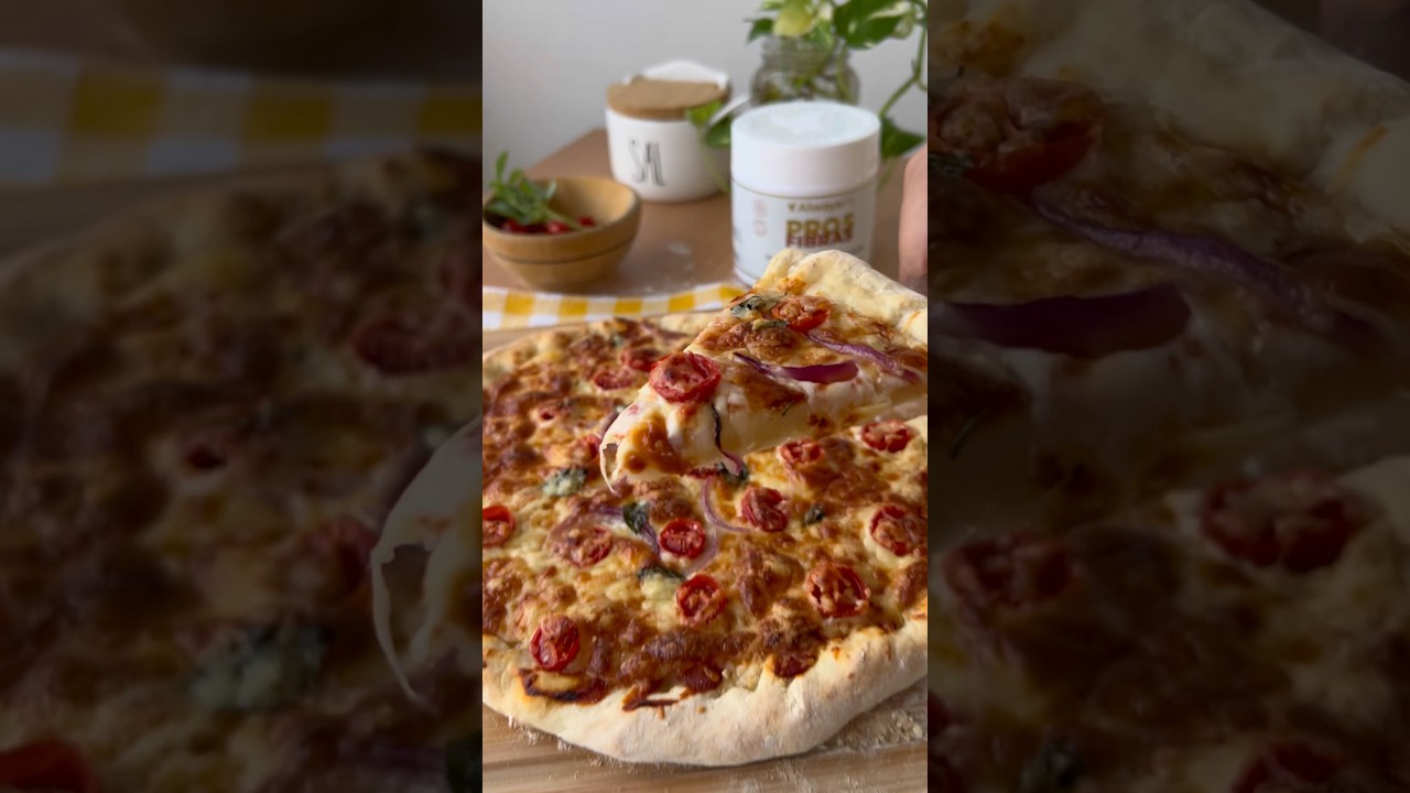 Pizza fácil com 4 ingredientes/massa de iogurte #receitas #receita #pizza #receitafacil #food