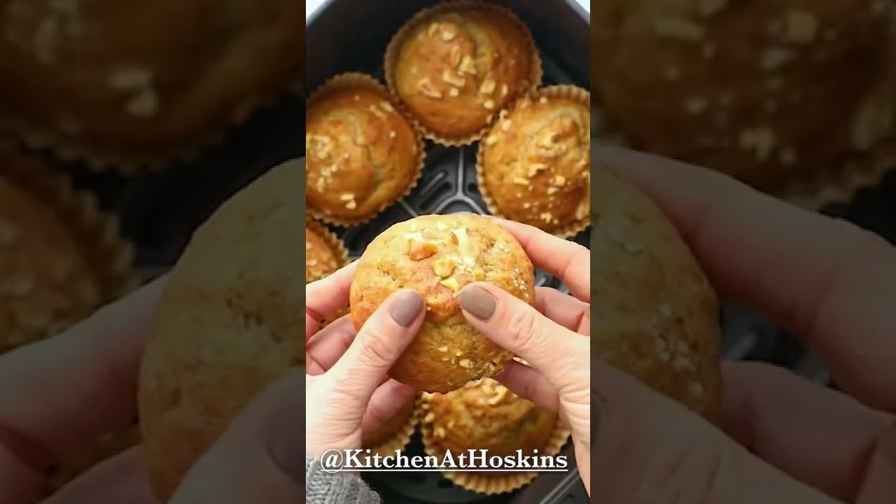 Air Fryer Banana Muffins - Soft & Fluffy!!!