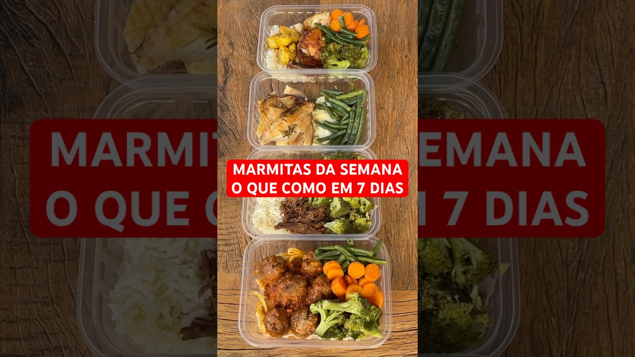 CARDAPIO DAS MARMITAS DA SEMANA - O QUE EU COMO EM 1 SEMANA | JULIANA LOUISE