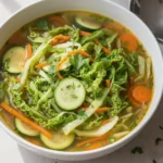 sopa detox de repolho colorida e saudável