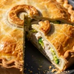 Torta de frango com brócolis