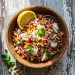 Salada de Feijão Fradinho com Bacalhau