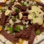 Tapioca com carne seca